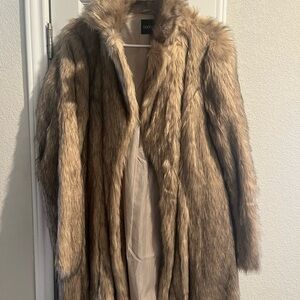 Boohoo Faux Fur Teddy Jacket in Brown